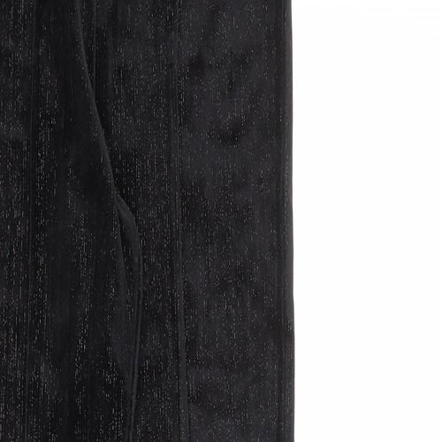 Zara Womens Black Polyester Jogger Leggings Size M L34 in - Front Slits