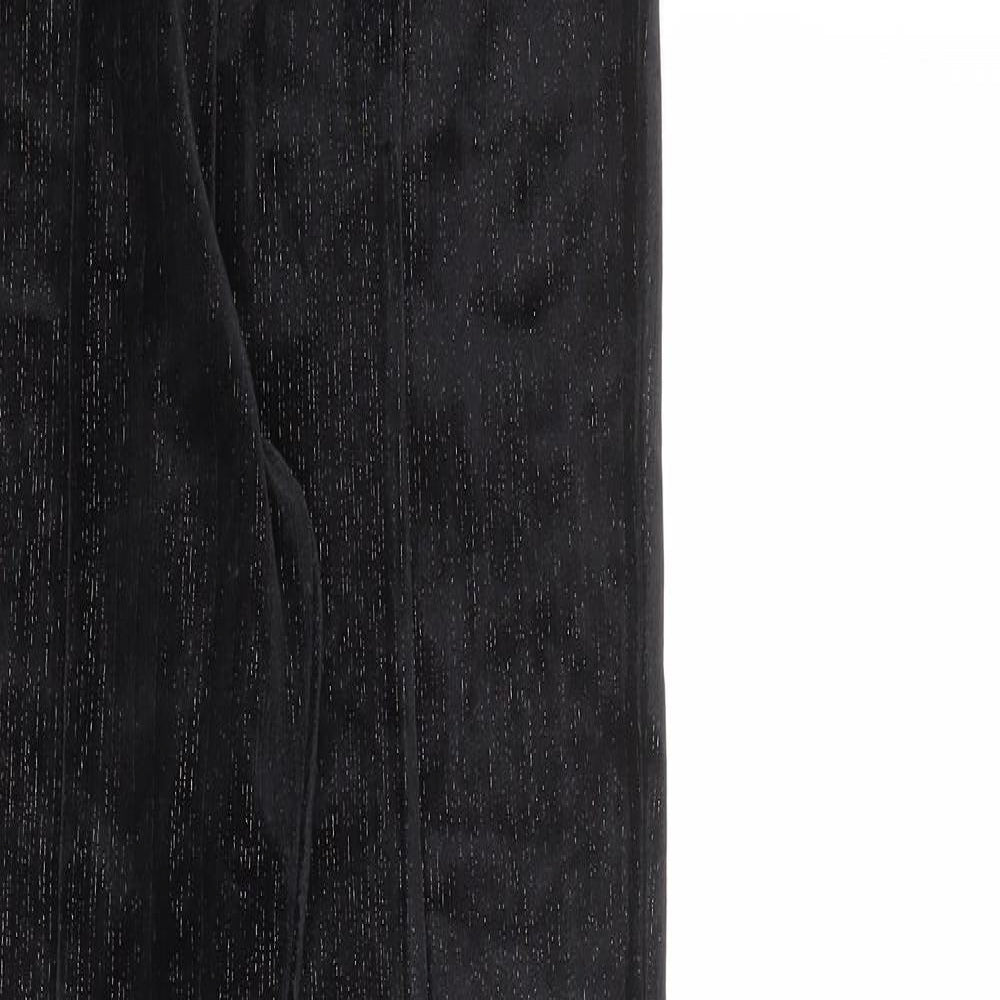 Zara Womens Black Polyester Jogger Leggings Size M L34 in - Front Slits
