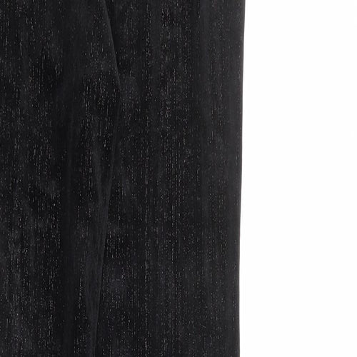 Zara Womens Black Polyester Jogger Leggings Size M L34 in - Front Slits