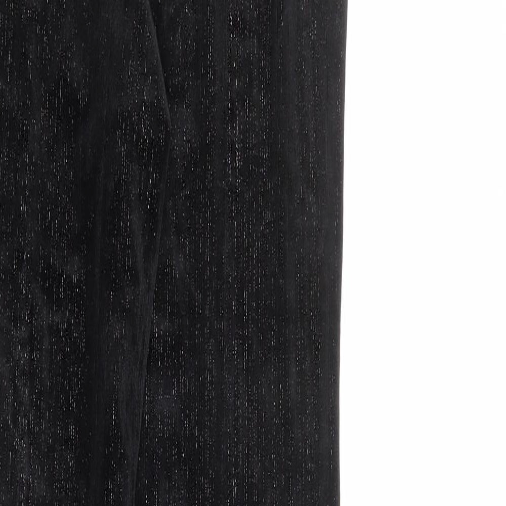 Zara Womens Black Polyester Jogger Leggings Size M L34 in - Front Slits