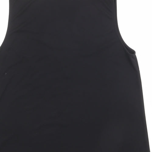 H&M Womens Black Polyester Basic Blouse Size M V-Neck - Lace Trim