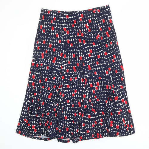 CC Womens Blue Geometric Polyester Swing Skirt Size L