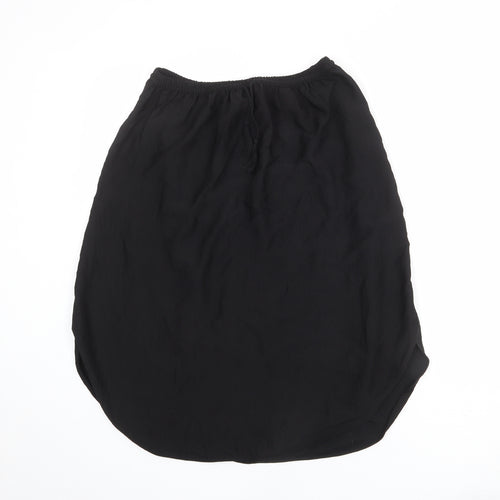 H&M Womens Black Polyester A-Line Skirt Size S