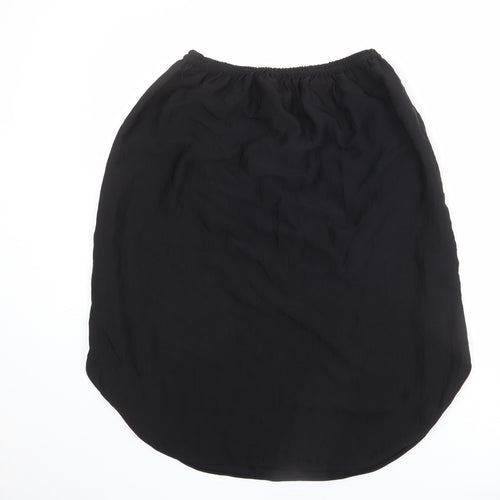 H&M Womens Black Polyester A-Line Skirt Size S