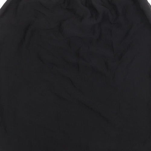 H&M Womens Black Polyester A-Line Skirt Size S