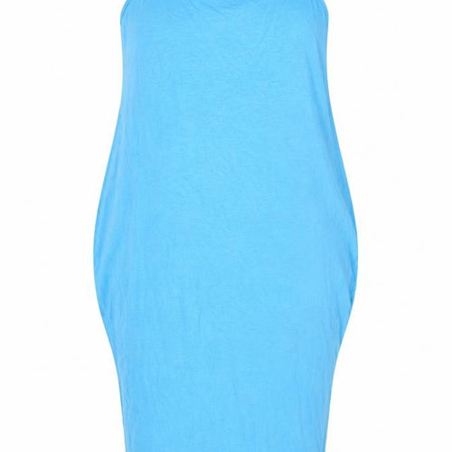 ASOS Womens Blue Viscose Slip Dress Size 12 Scoop Neck Pullover