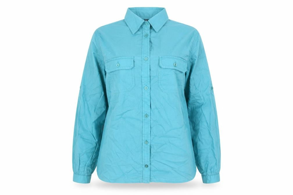 Gap Womens Blue Polyester Basic Button-Up Size S Collared