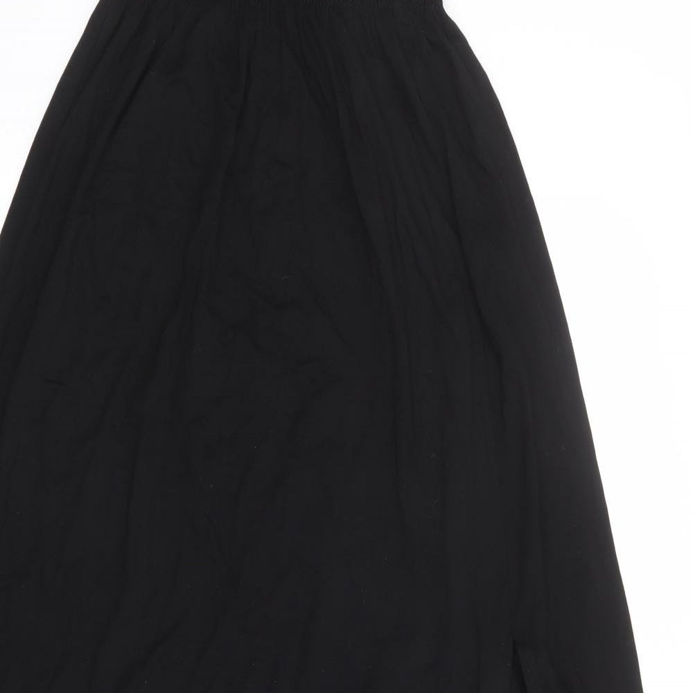 ASOS Womens Black Polyester Maxi Skirt Size 8