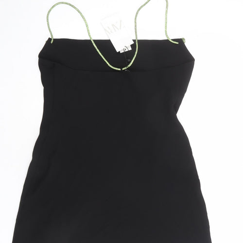 Zara Womens Black Polyester Mini Size M Cowl Neck Pullover