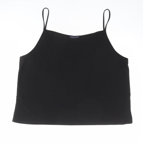 Saloos Womens Black Polyester Camisole Tank Size 2XS Round Neck