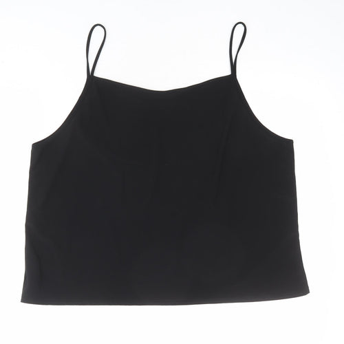 Saloos Womens Black Polyester Camisole Tank Size 2XS Round Neck
