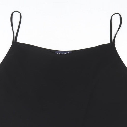 Saloos Womens Black Polyester Camisole Tank Size 2XS Round Neck
