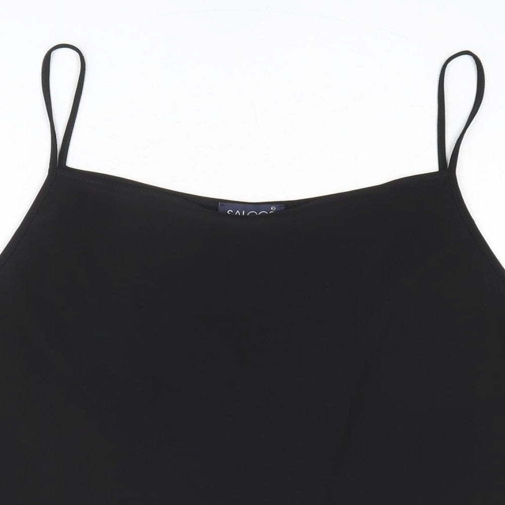 Saloos Womens Black Polyester Camisole Tank Size 2XS Round Neck