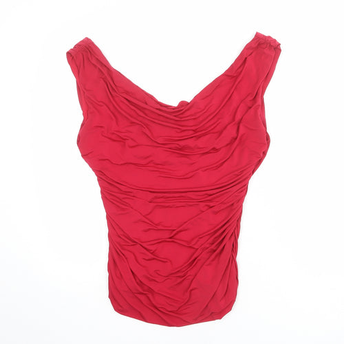 Coast Womens Pink Acetate Basic Tank Size M Scoop Neck