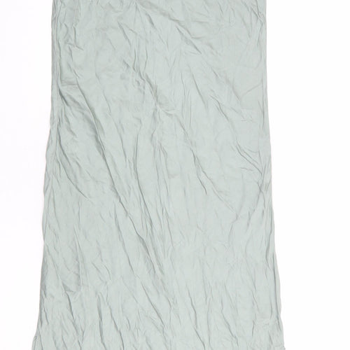 River Island Womens Blue Viscose Slip Dress Size 10 Halter Button