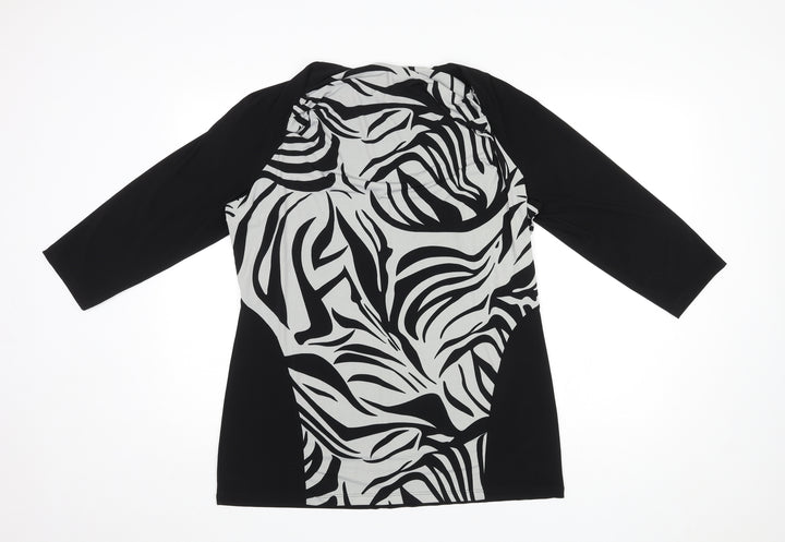 Per Una Womens Multicoloured Animal Print Polyester Mini Size 18 Round Neck Pullover