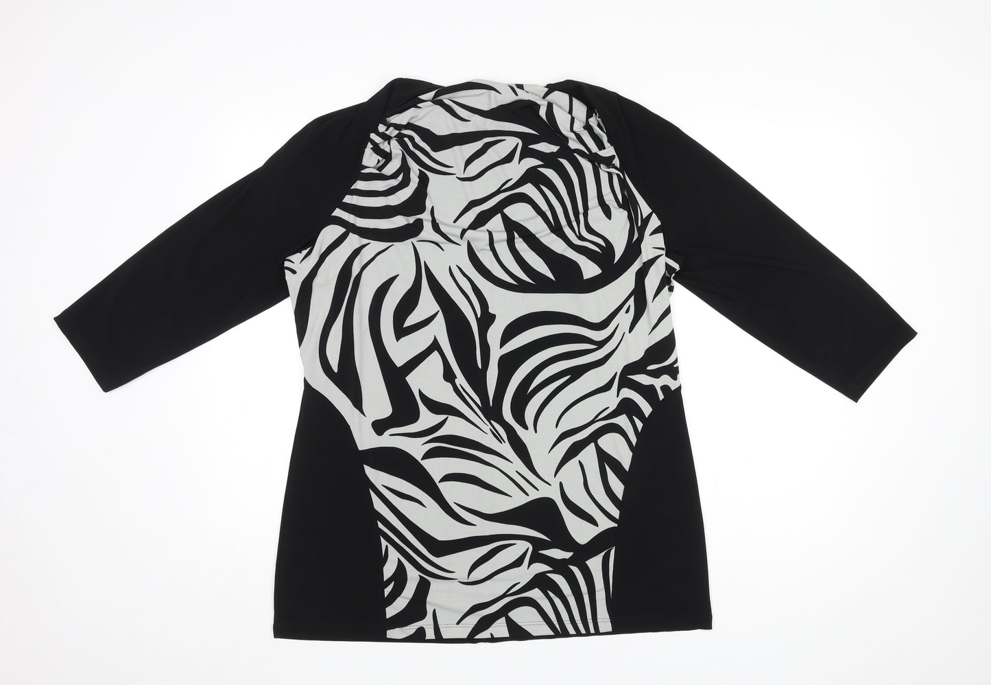Per Una Womens Multicoloured Animal Print Polyester Mini Size 18 Round Neck Pullover