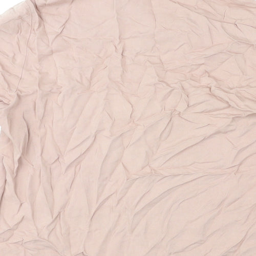 Mona Womens Pink Viscose Basic Button-Up Size 16 Collared
