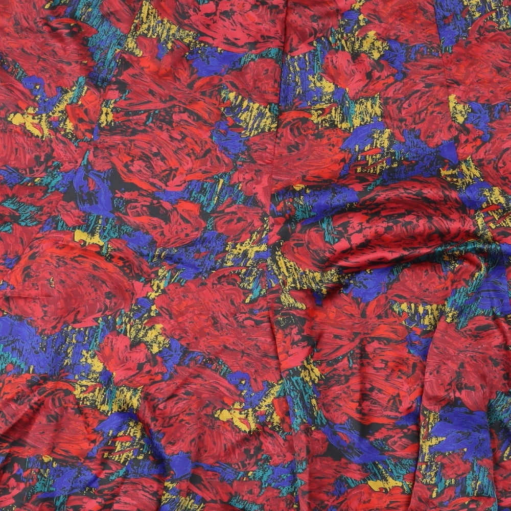 Windsmoor Womens Multicoloured Floral Polyester Swing Skirt Size 18 Zip