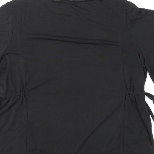 Very Womens Black Modal Basic T-Shirt Size 14 Round Neck