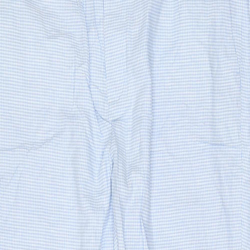 ASOS Mens Blue Geometric Linen Trousers Size 46 in L32 in Regular Zip