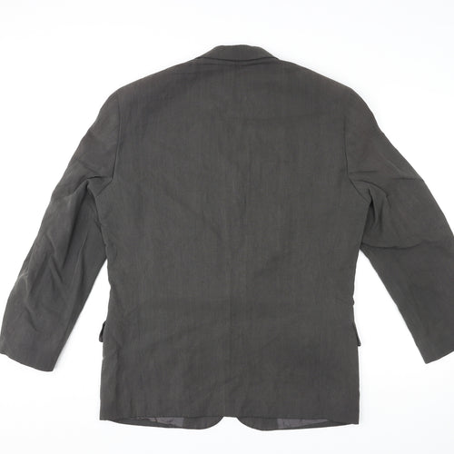 St Michael Mens Grey Linen Jacket Suit Jacket Size 38 Regular