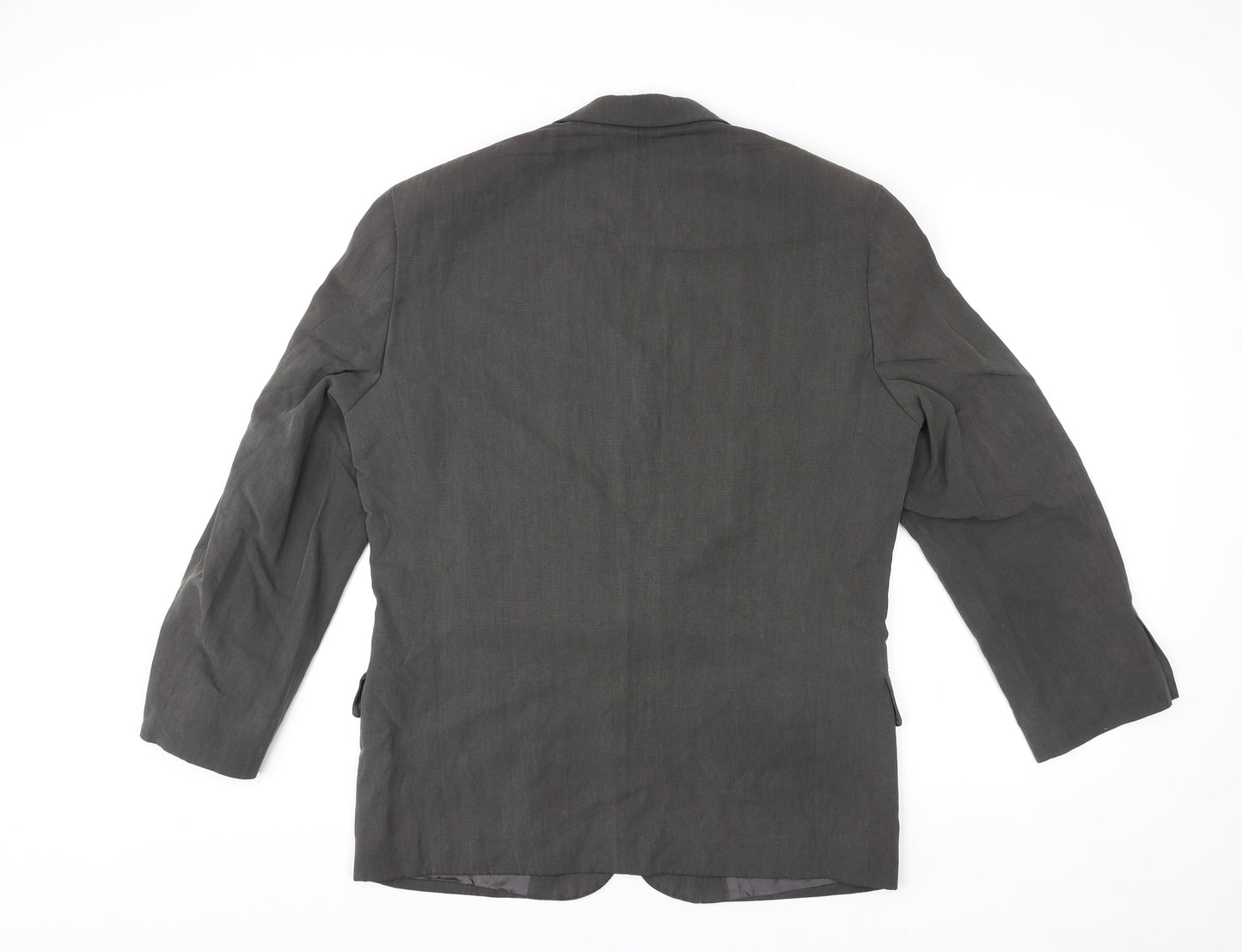 St Michael Mens Grey Linen Jacket Suit Jacket Size 38 Regular