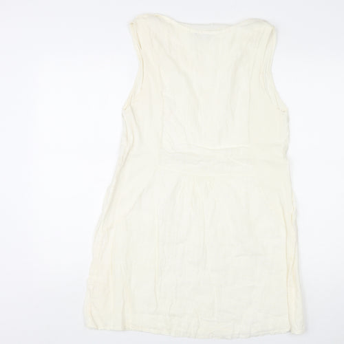 Carina Ricci Womens Ivory Polyester Shift Size M Cowl Neck Pullover