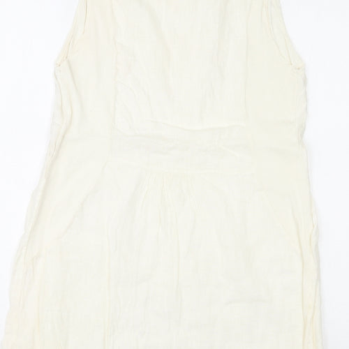 Carina Ricci Womens Ivory Polyester Shift Size M Cowl Neck Pullover
