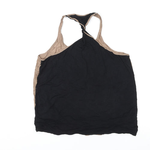 Marks and Spencer Womens Blue Viscose Basic Tank Size 18 Round Neck