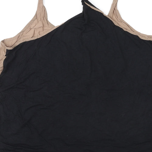 Marks and Spencer Womens Blue Viscose Basic Tank Size 18 Round Neck
