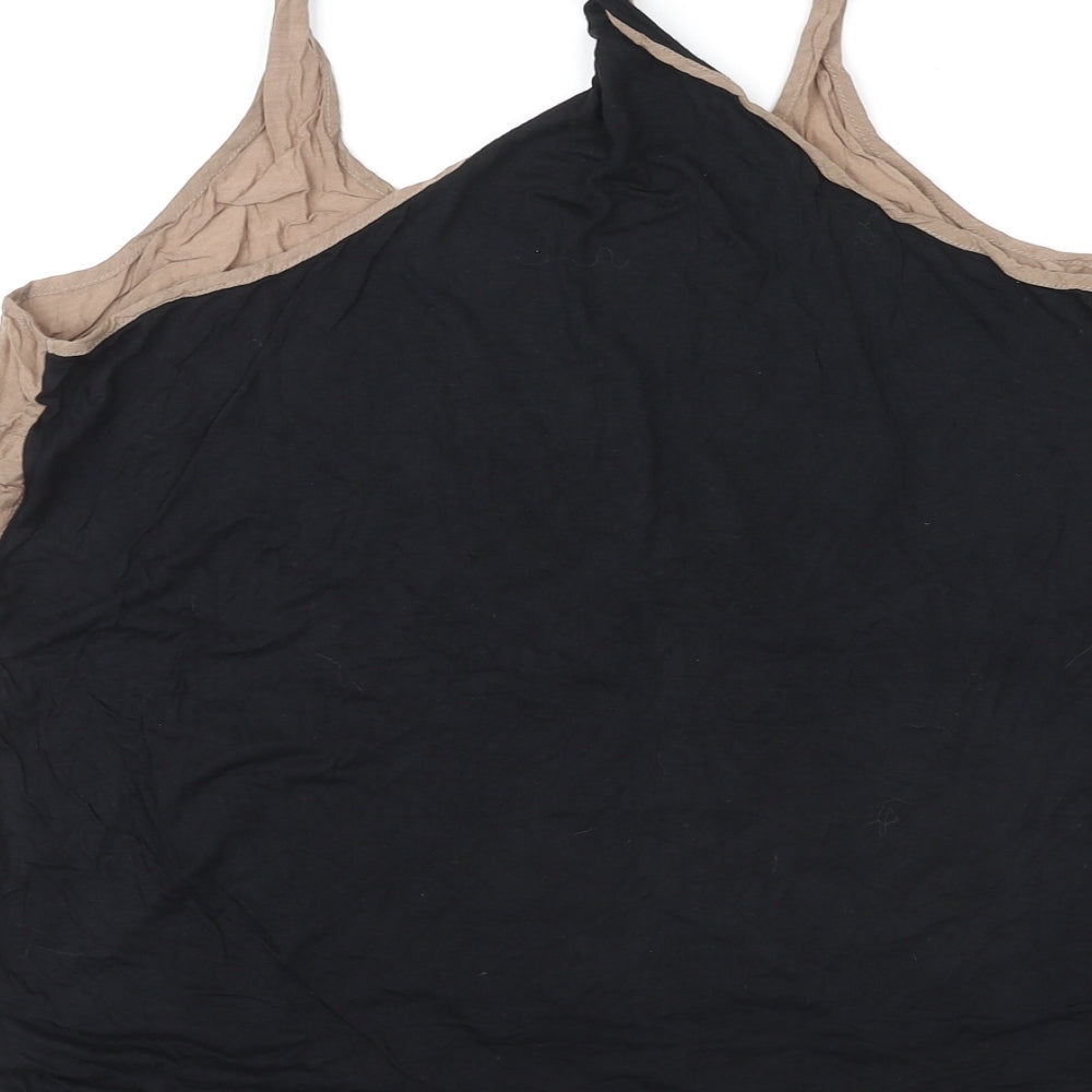 Marks and Spencer Womens Blue Viscose Basic Tank Size 18 Round Neck