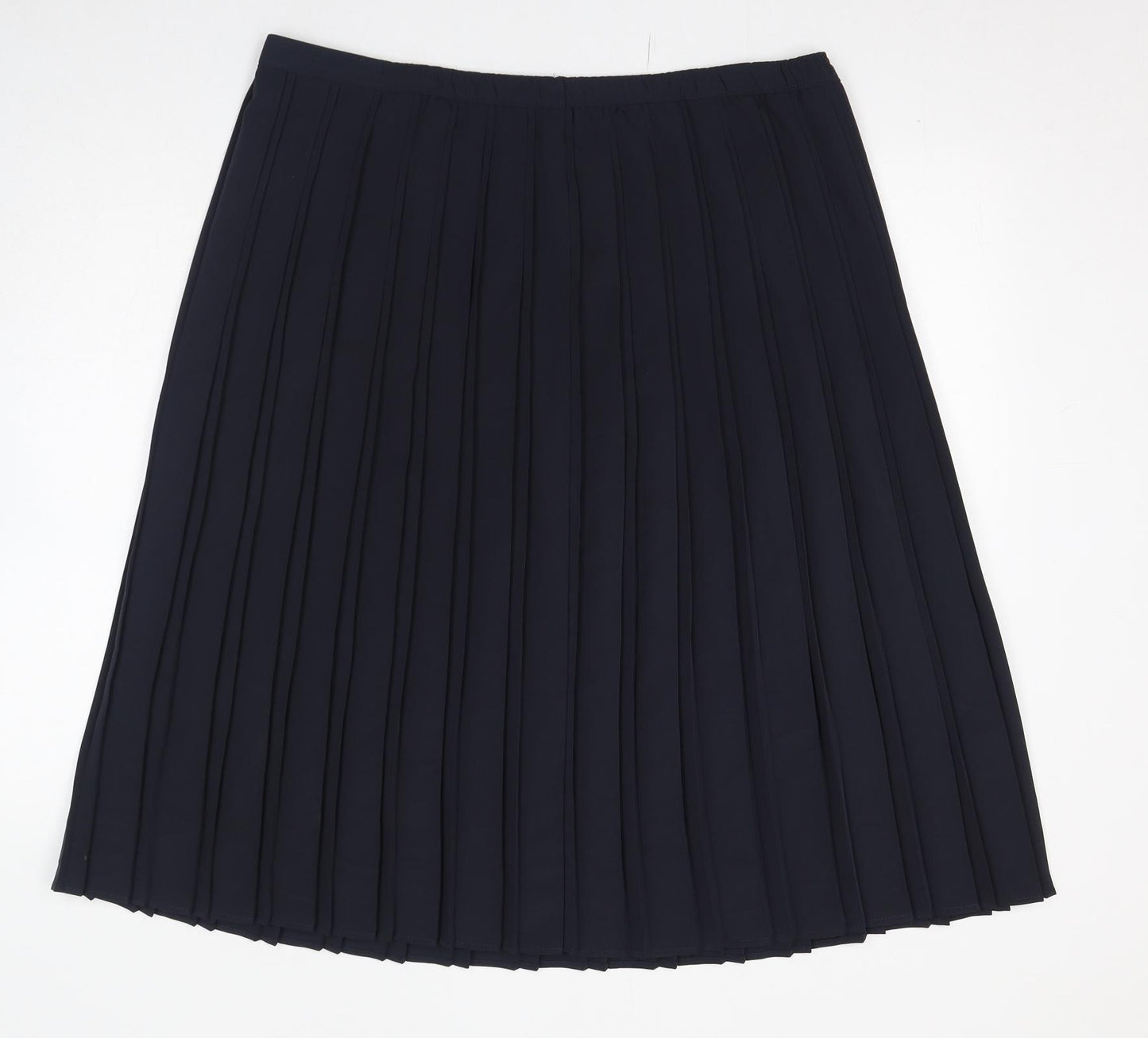 St Michael Womens Black Polyester Pleated Skirt Size 18