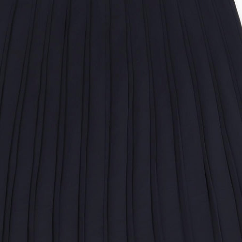 St Michael Womens Black Polyester Pleated Skirt Size 18