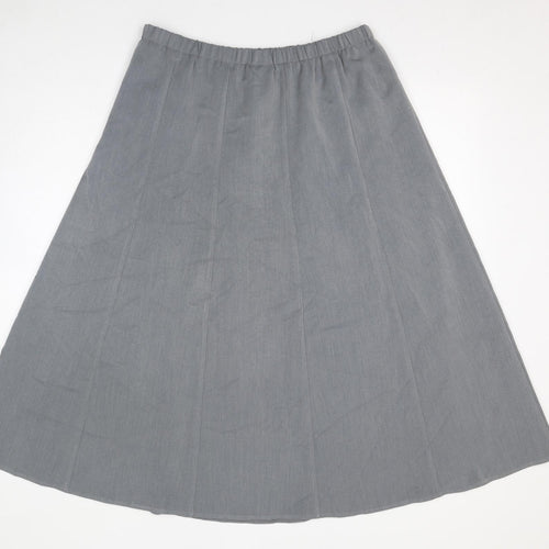 Cotswold Collections Womens Grey Polyester Swing Skirt Size 18 Zip