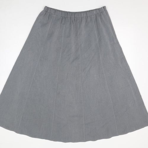Cotswold Collections Womens Grey Polyester Swing Skirt Size 18 Zip
