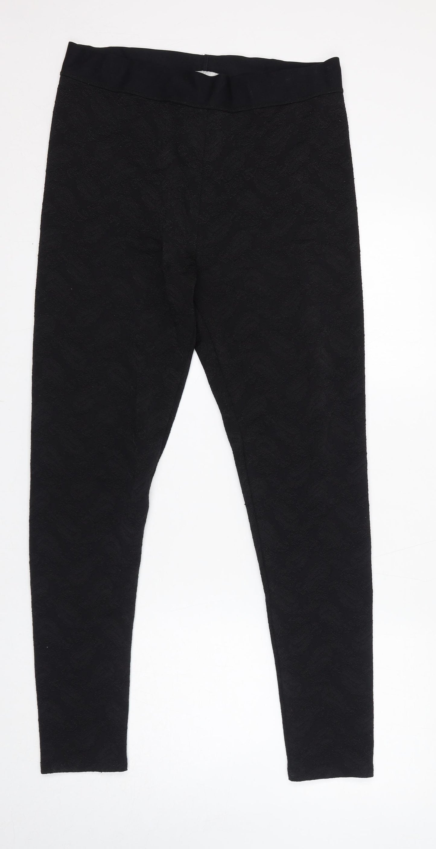 Marks and Spencer Womens Black Polyester Carrot Leggings Size 16 L30 in