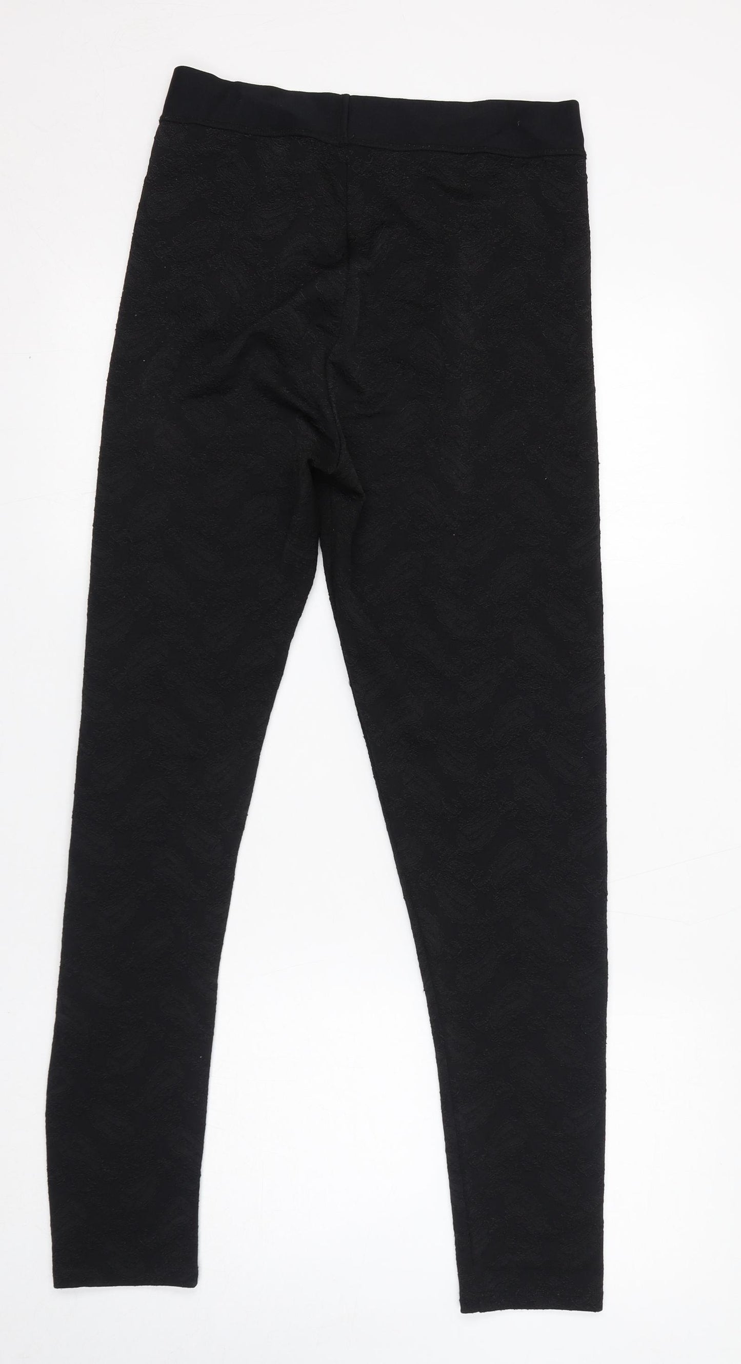 Marks and Spencer Womens Black Polyester Carrot Leggings Size 16 L30 in