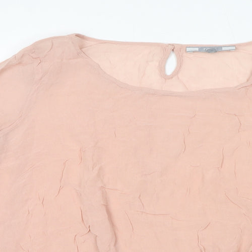 NEXT Womens Pink Viscose Basic Blouse Size 12 Round Neck