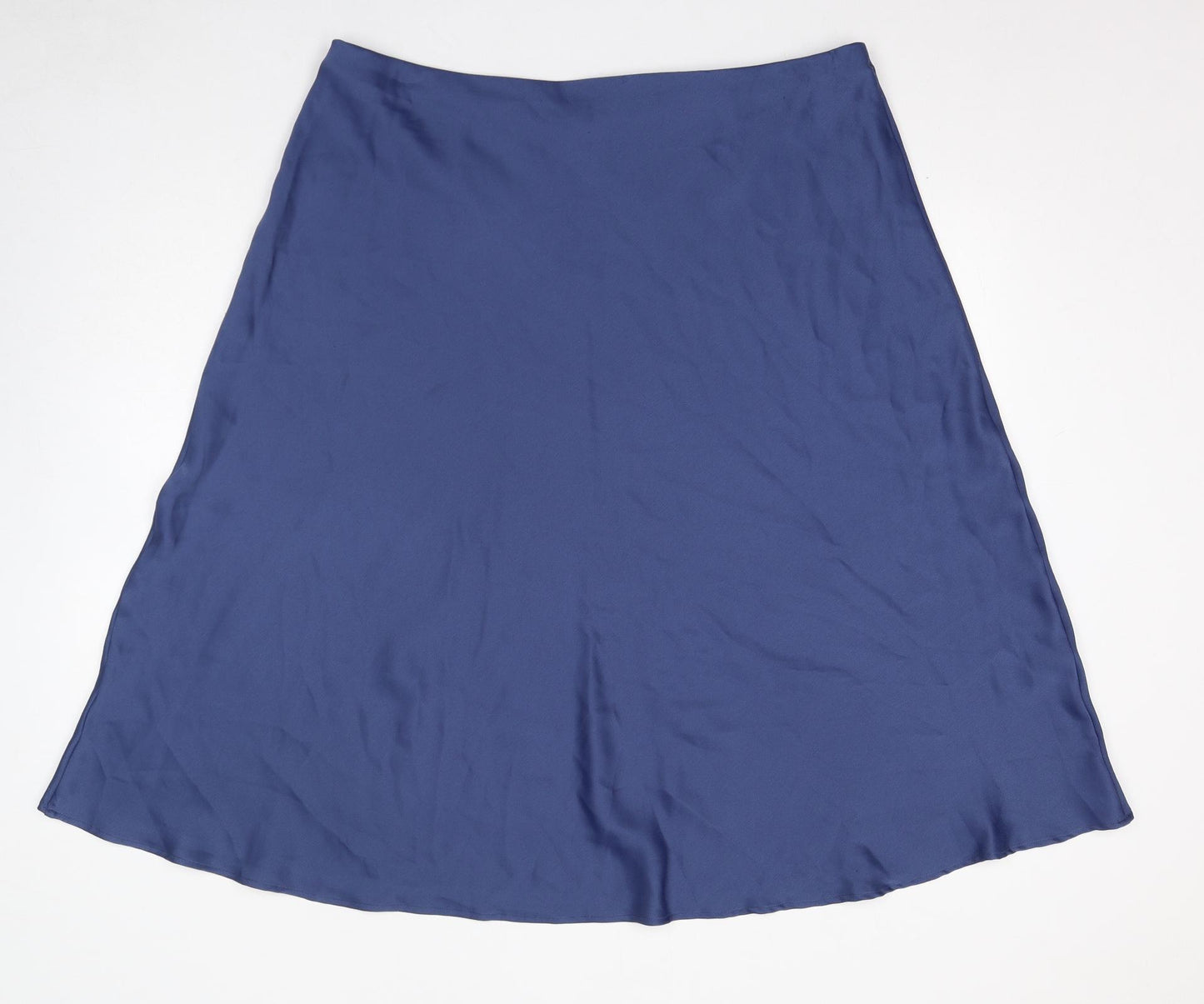Marks and Spencer Womens Blue Polyester Swing Skirt Size 20