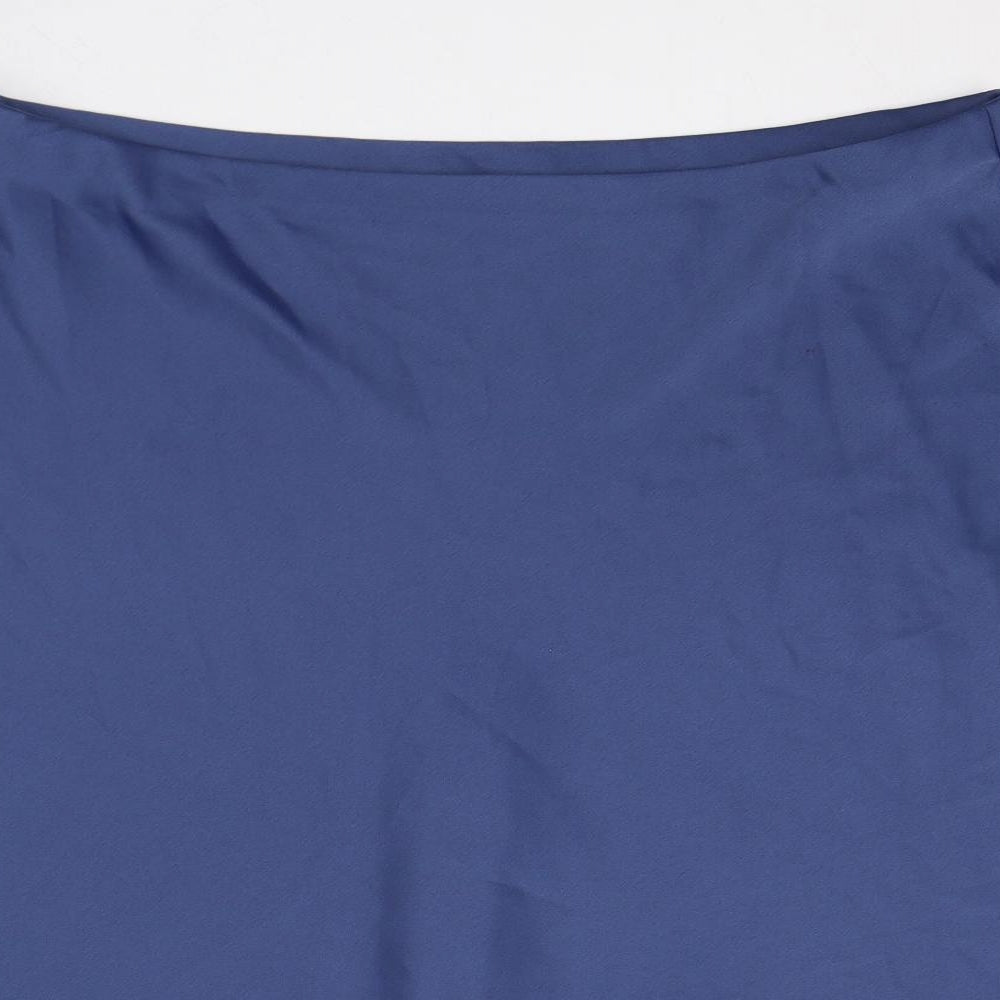Marks and Spencer Womens Blue Polyester Swing Skirt Size 20