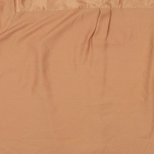 Classic Womens Beige Polyester Basic Button-Up Size 20 Collared
