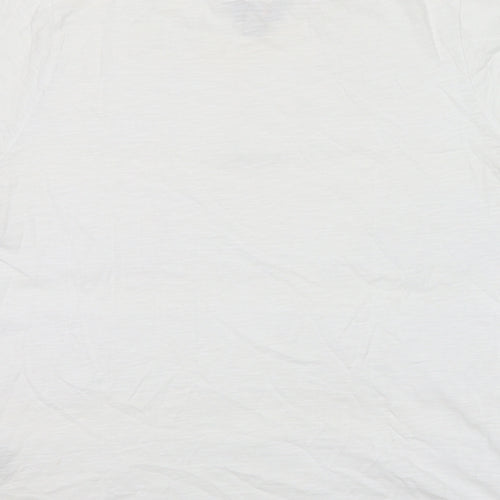 Crew Clothing Womens White 100% Cotton Basic T-Shirt Size 14 Round Neck