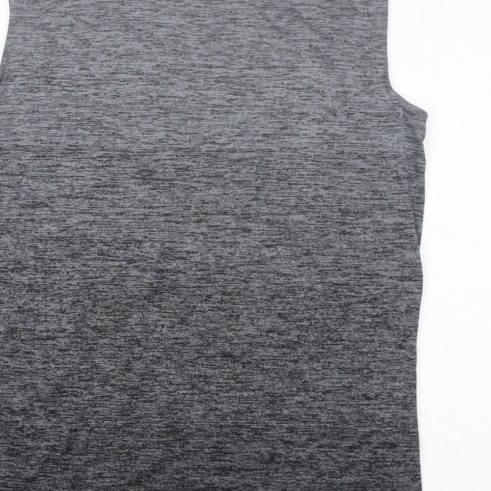 adidas Mens Grey Polyester Pullover Tank Size M Round Neck Pullover