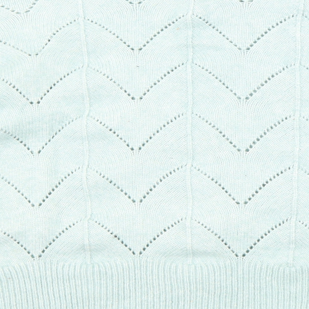 Oliver Bonas Womens Blue Round Neck Acrylic Pullover Jumper Size 10