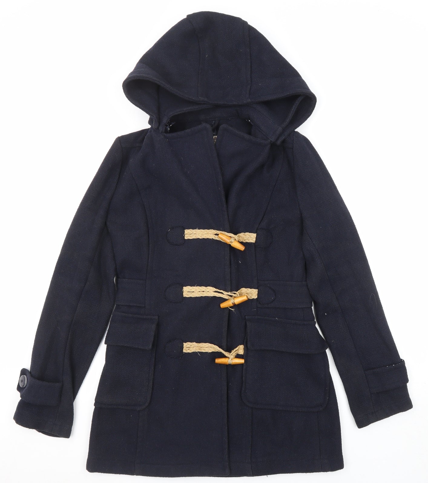 NEXT Womens Blue Overcoat Coat Size 10 Toggle