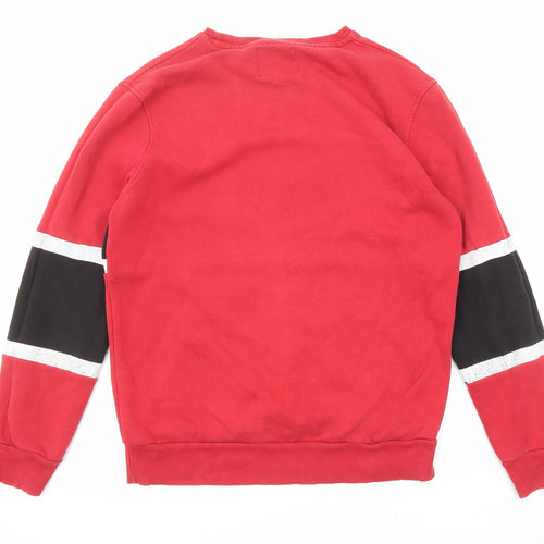 Coca-Cola Mens Red Cotton Pullover Sweatshirt Size L