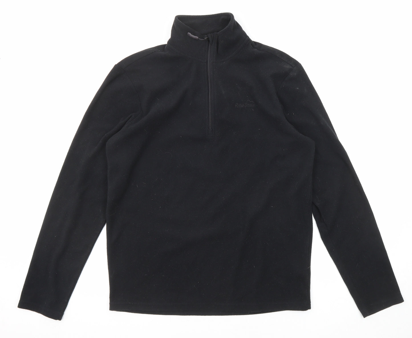 Peter Storm Mens Black Polyester Henley Sweatshirt Size M