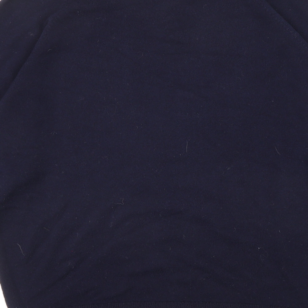 Smithers Mens Blue High Neck Acrylic Pullover Jumper Size M Long Sleeve