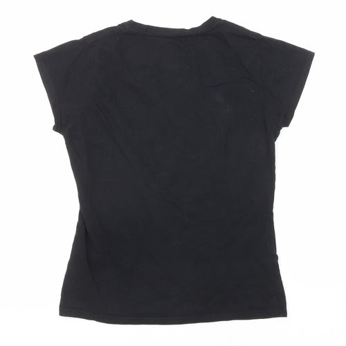 Arsenal Womens Black Polyester Basic T-Shirt Size 8 Round Neck